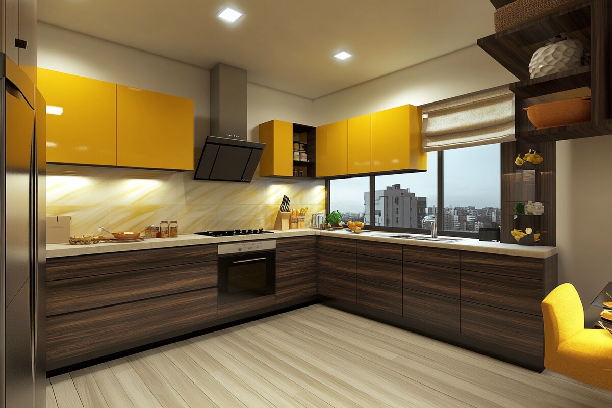 Modern modular kitchen interior